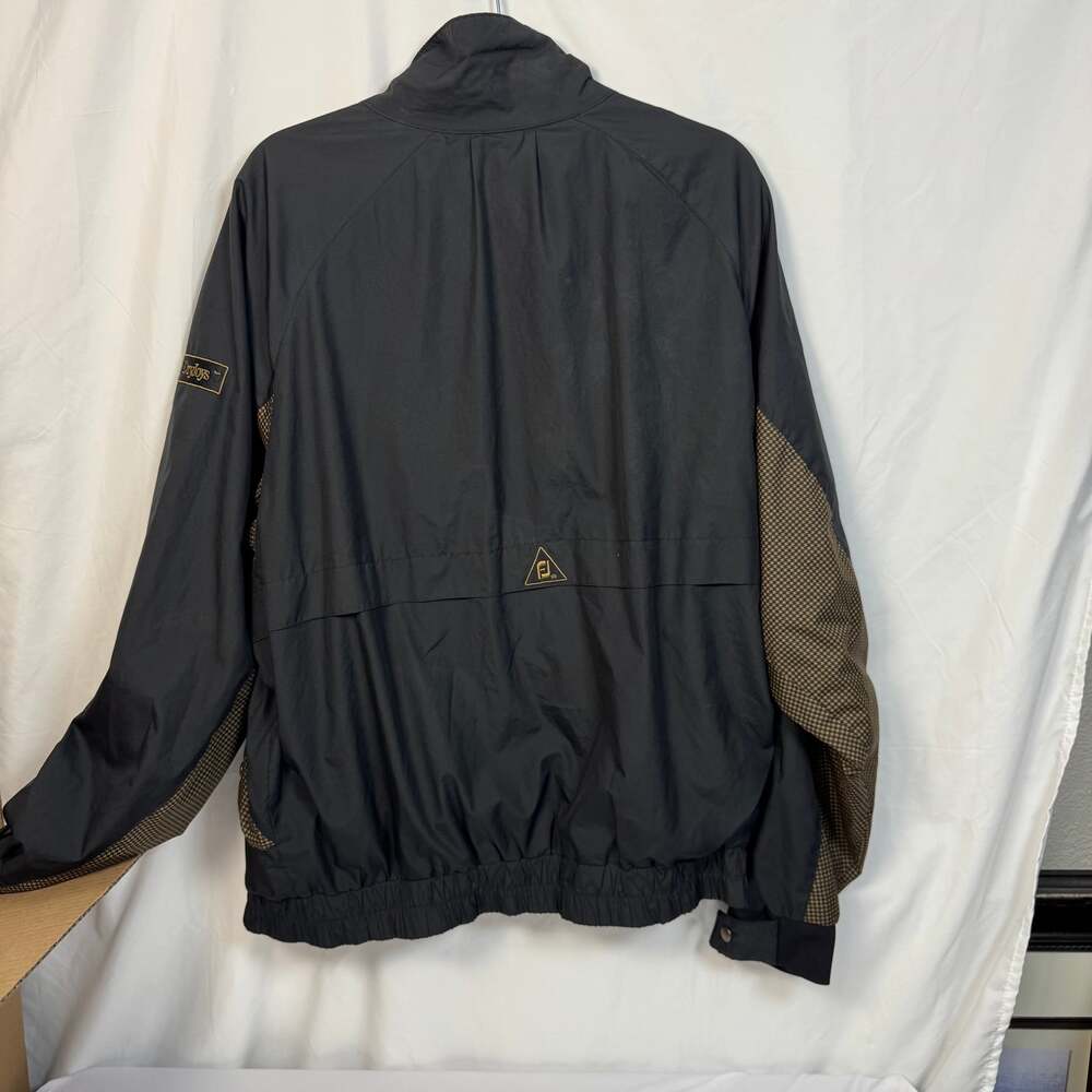 Footjoy Dryjoy Windbreaker Jacket Mens Large Black/Houndstooth - Picture 6 of 11